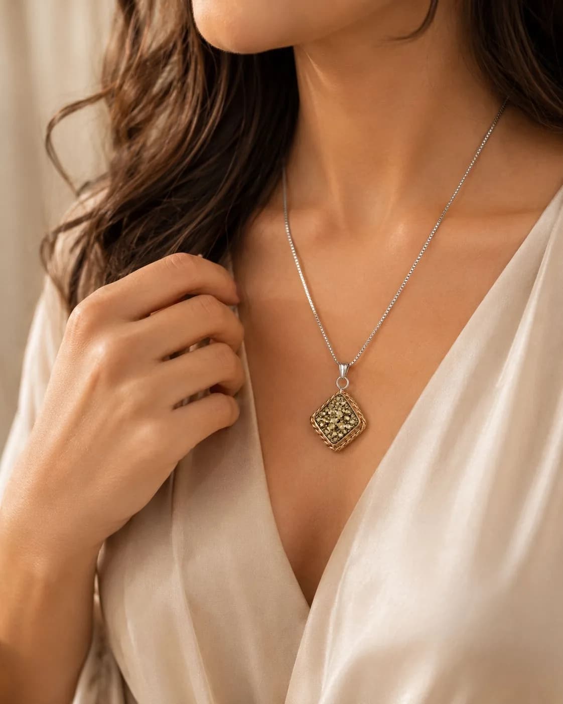 GOOD LUCK PENDANT : Original pyrite pendant - View 2