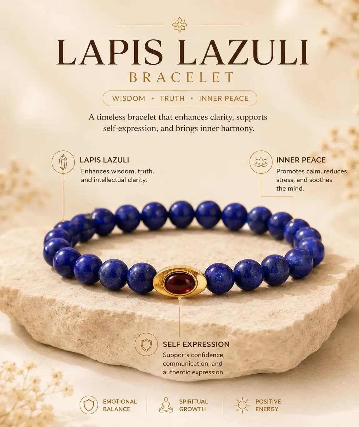 LAPIZ LAZULI BRACELET - View 3