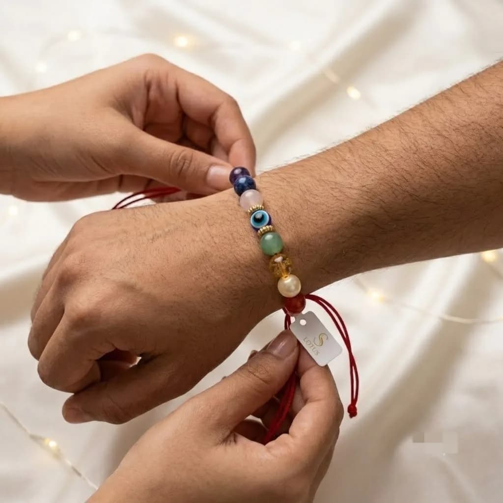 7 Chakra & Evil Eye Protection Rakhi - Authentic AstroJi Spiritual Product View 2