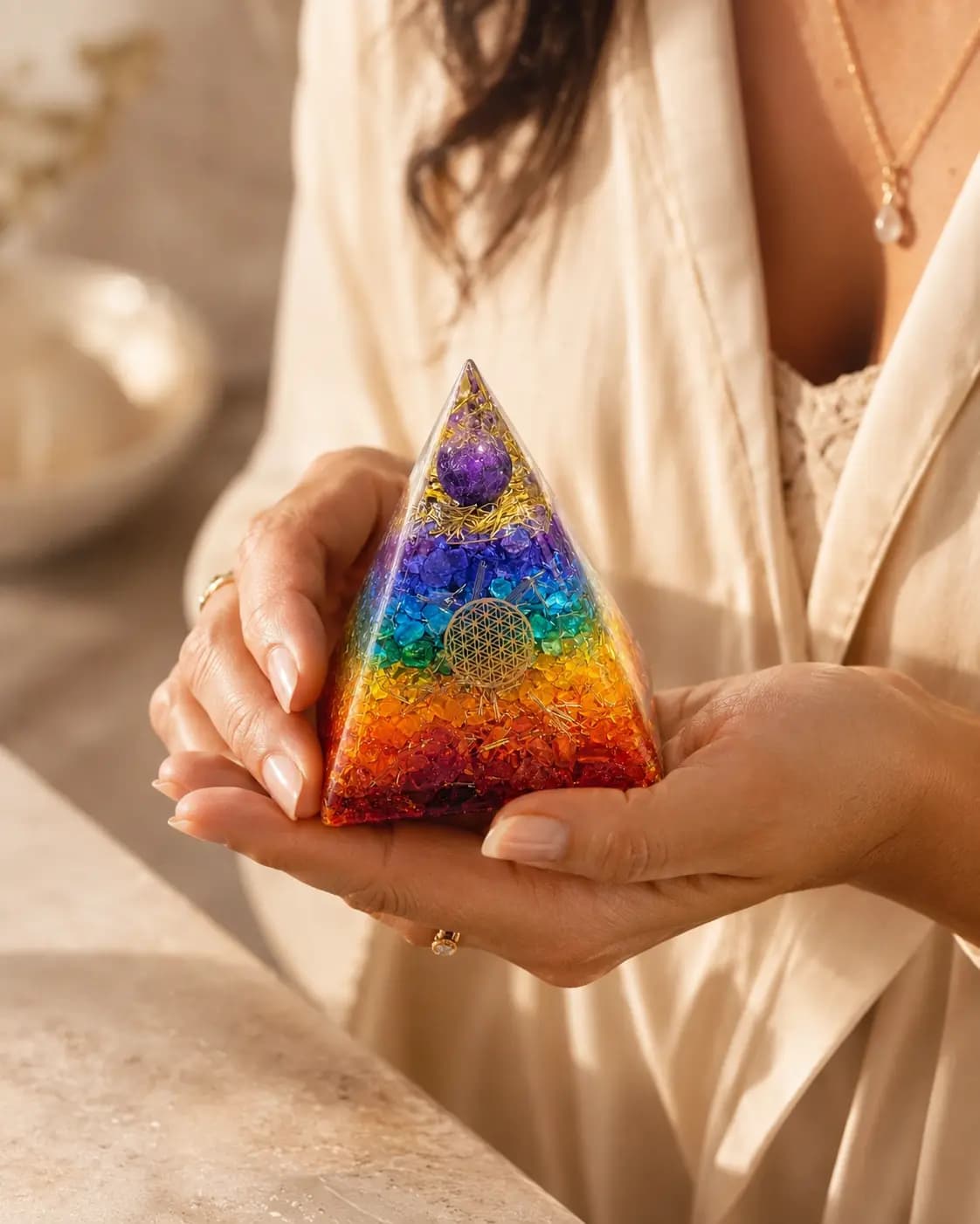 7 CHAKRA RAINBOW PYRAMID - View 2