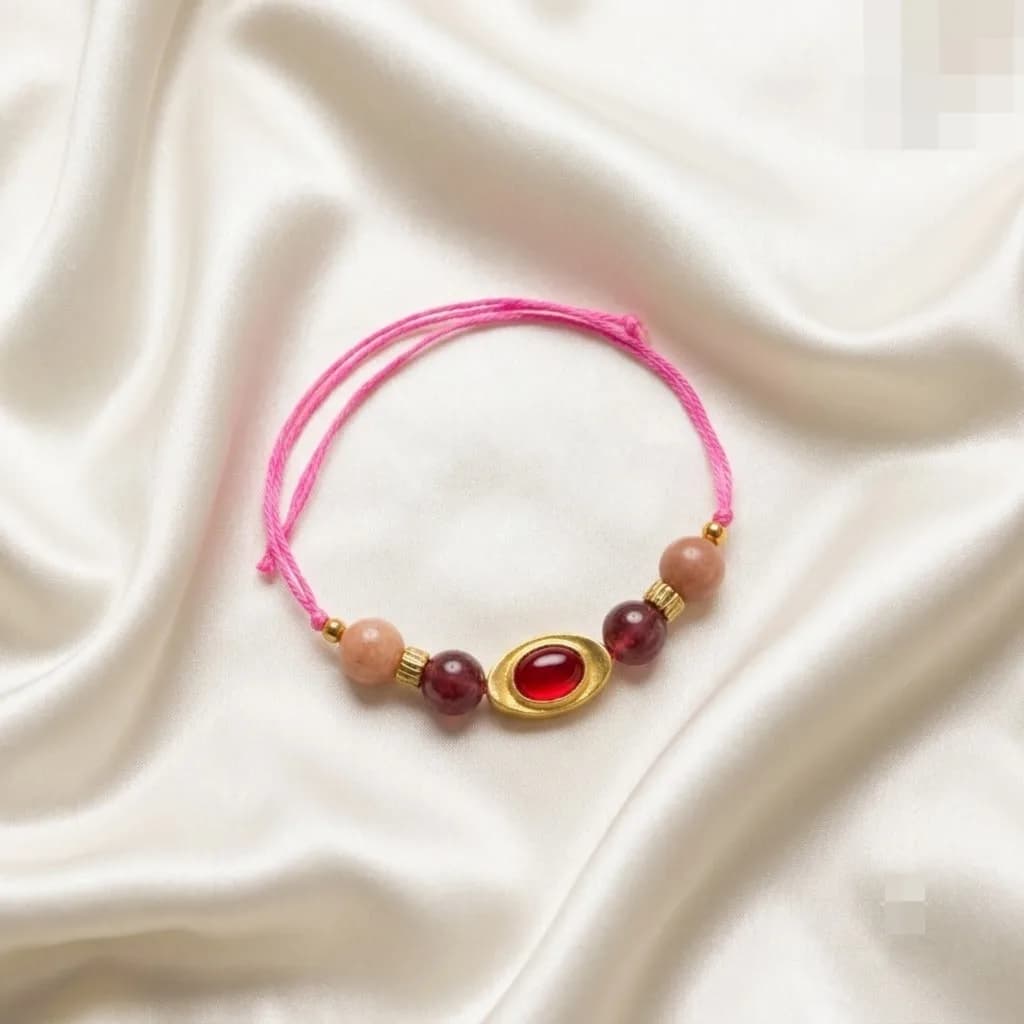 Rose Quartz Prem Bandhan Rakhi