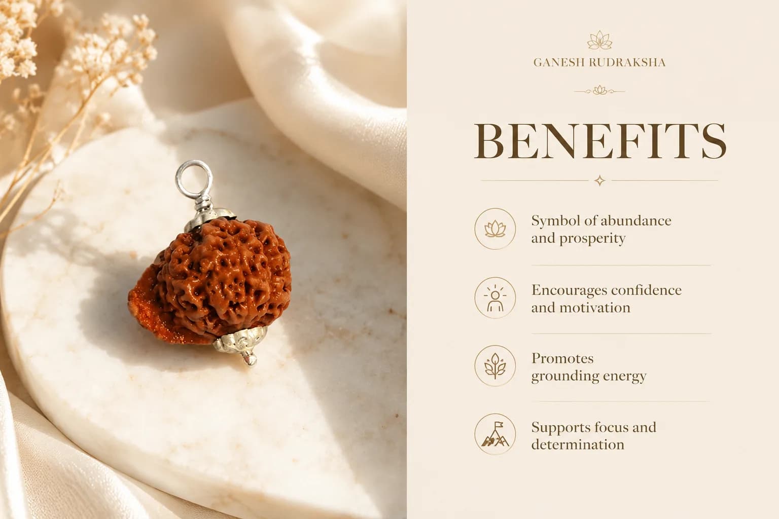 Ganesha Rudraksha - Authentic AstroJi Spiritual Product View 4