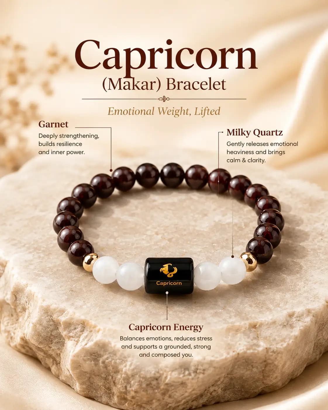 Capricorn Zodiac Bracelet - Authentic AstroJi Spiritual Product View 2