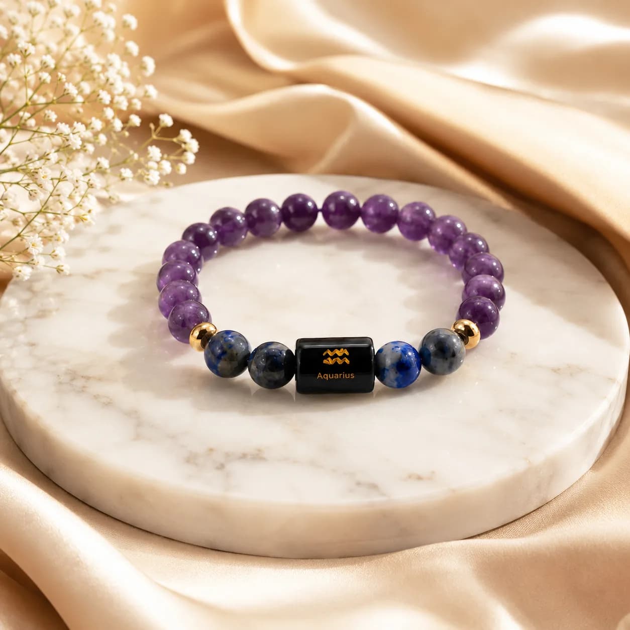 Aquarius Zodiac Bracelet - Authentic AstroJi Spiritual Product View 1
