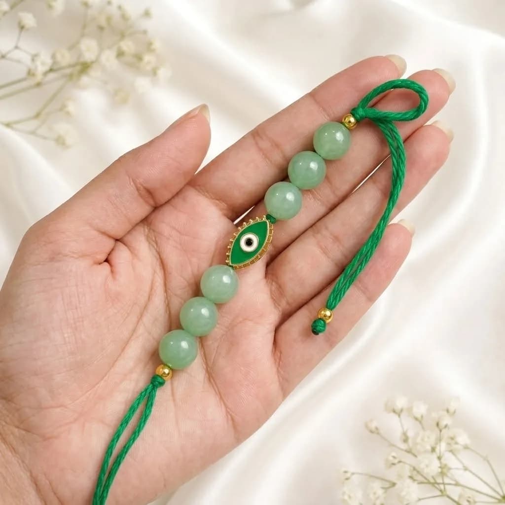 Aventurine Evil Eye Rakhi - View 2