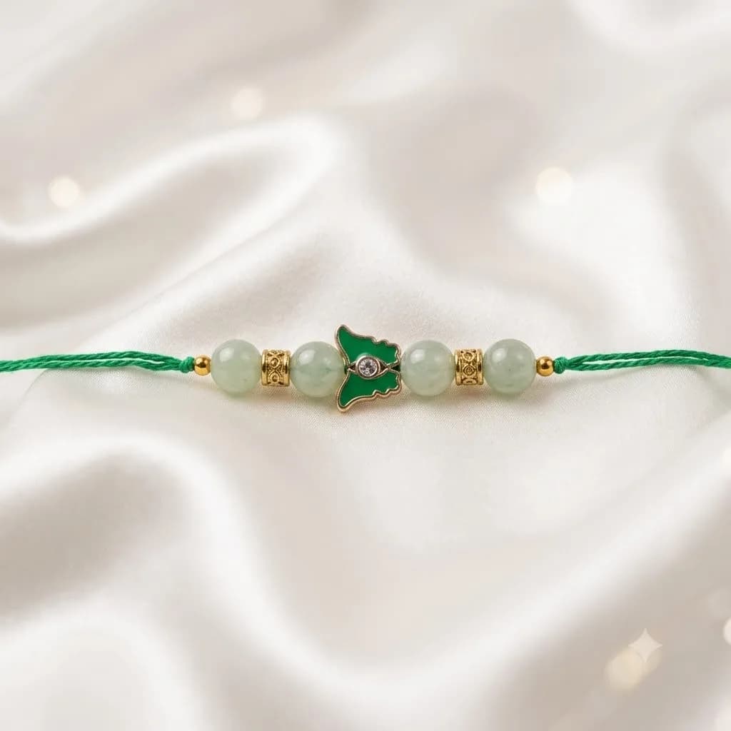 Green Angel Protection Rakhi - View 1