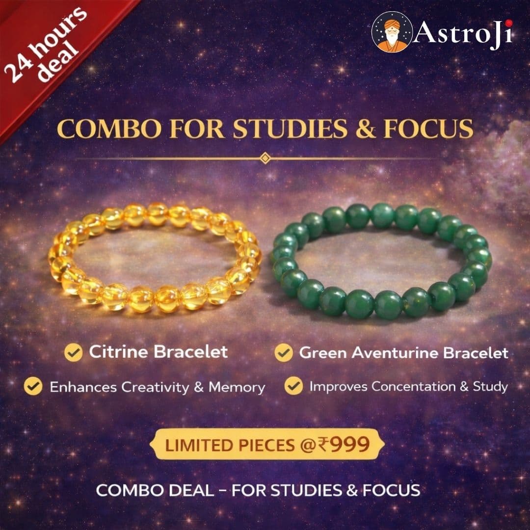 COMBO FOR STUDIES & FOCUS – CITRINE & GREEN AVENTURINE BRACELET - View 1