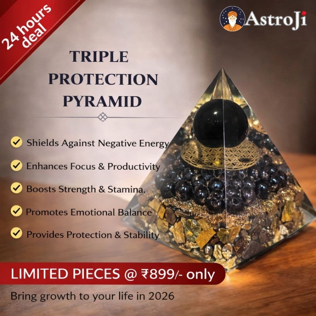 TRIPLE PROTECTION PYRAMID (NEW LAUNCH) - Authentic AstroJi Spiritual Product View 1