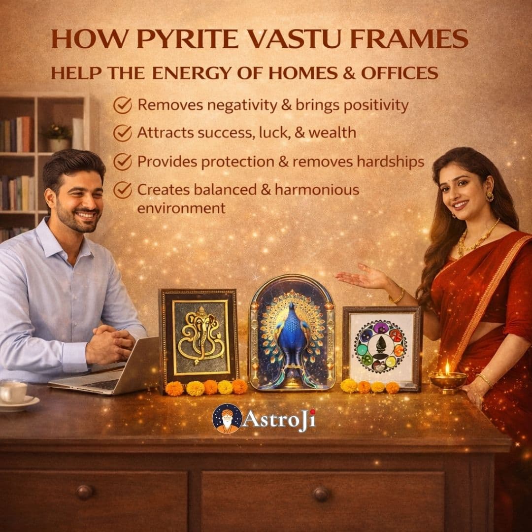 PYRITE BLUE ELEPHANT FRAME - Authentic AstroJi Spiritual Product View 2