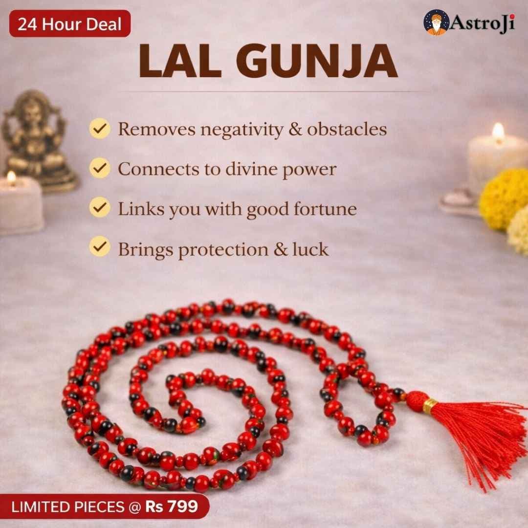 PREMIUM Lal Gunja (रक्तिका) Mala - Authentic AstroJi Spiritual Product View 1
