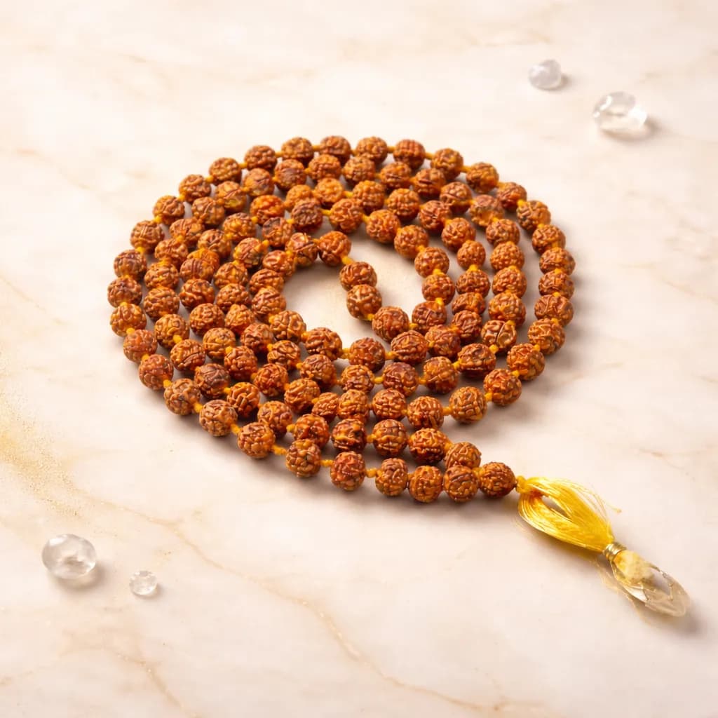 Deal of the Day - Certified Natural Rudraksha Japmala (108 Beads)