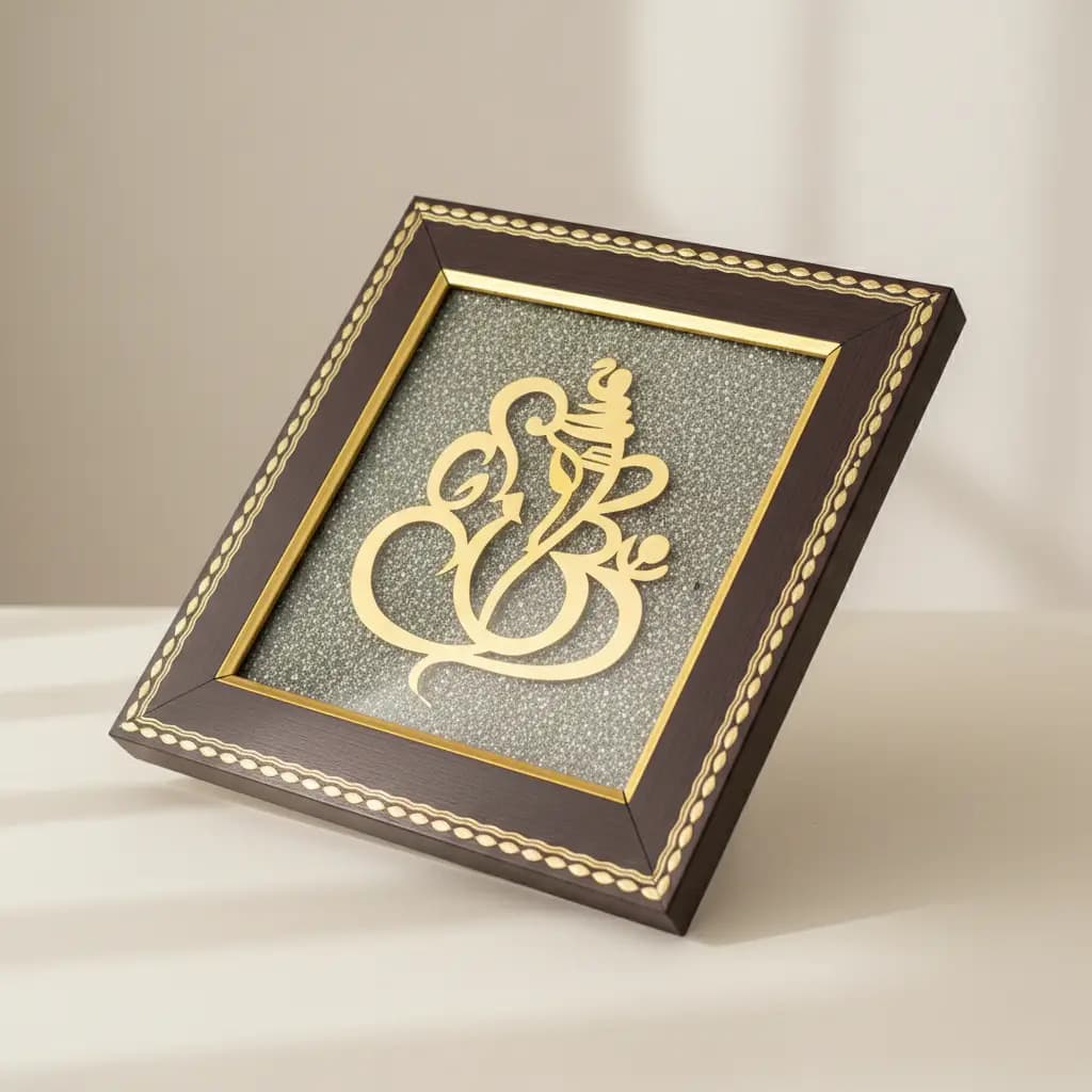SHRI GANESH PYRITE FRAME - Authentic AstroJi Spiritual Product View 3
