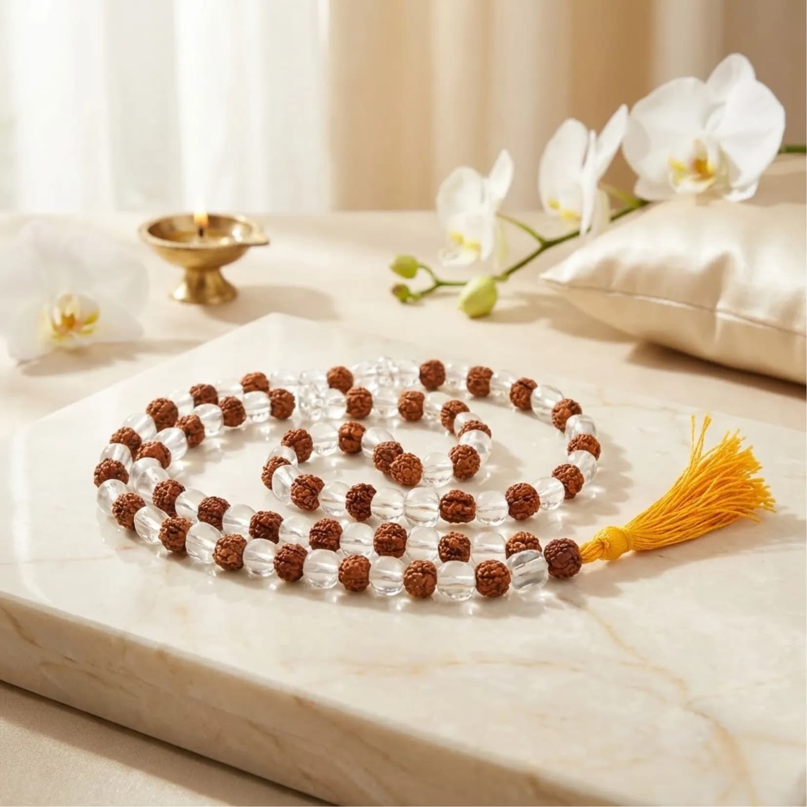 Sphatik Rudraksha Siddh Mala - View 1