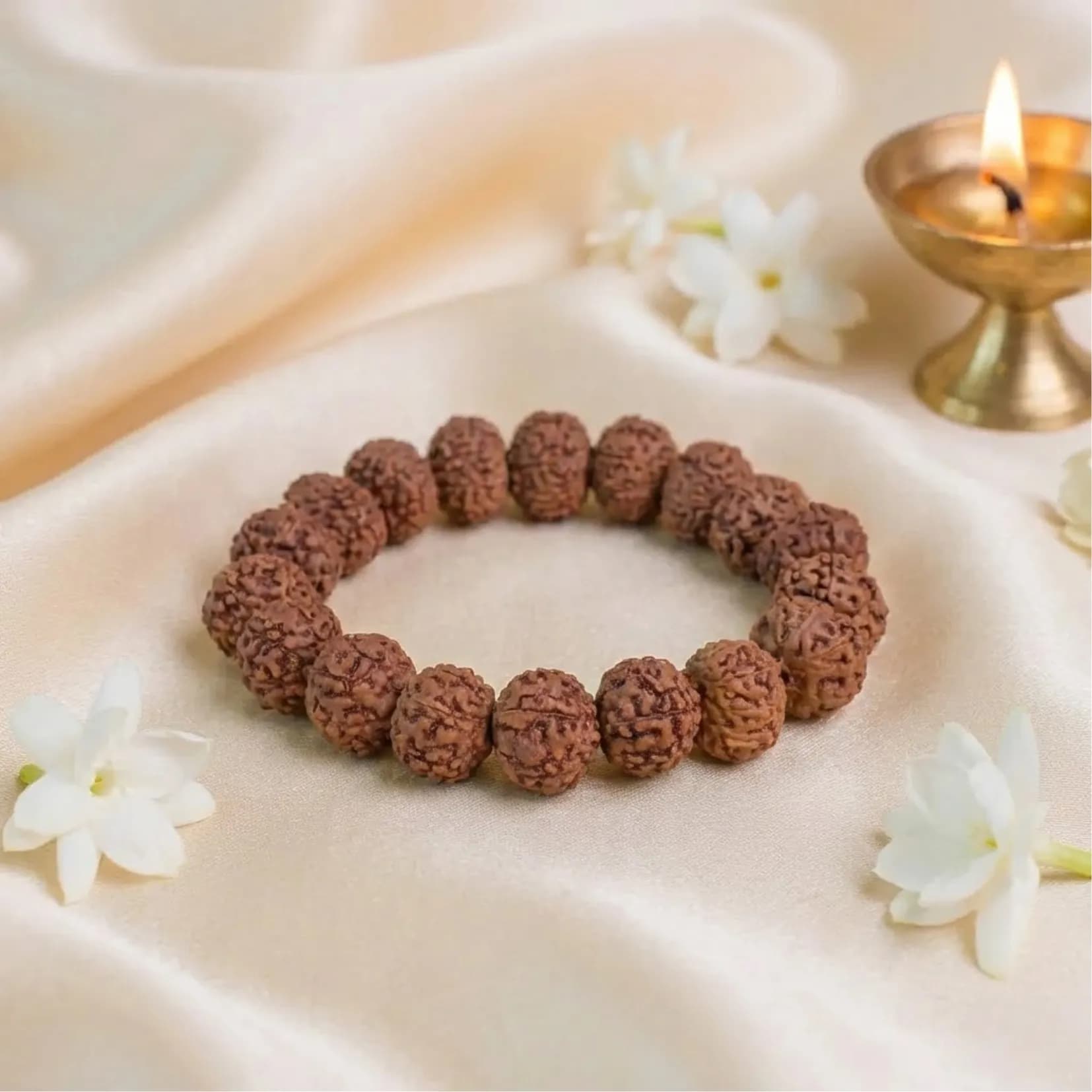 7 Mukhi Rudraksha (Dhan Varsha) Bracelet - View 1