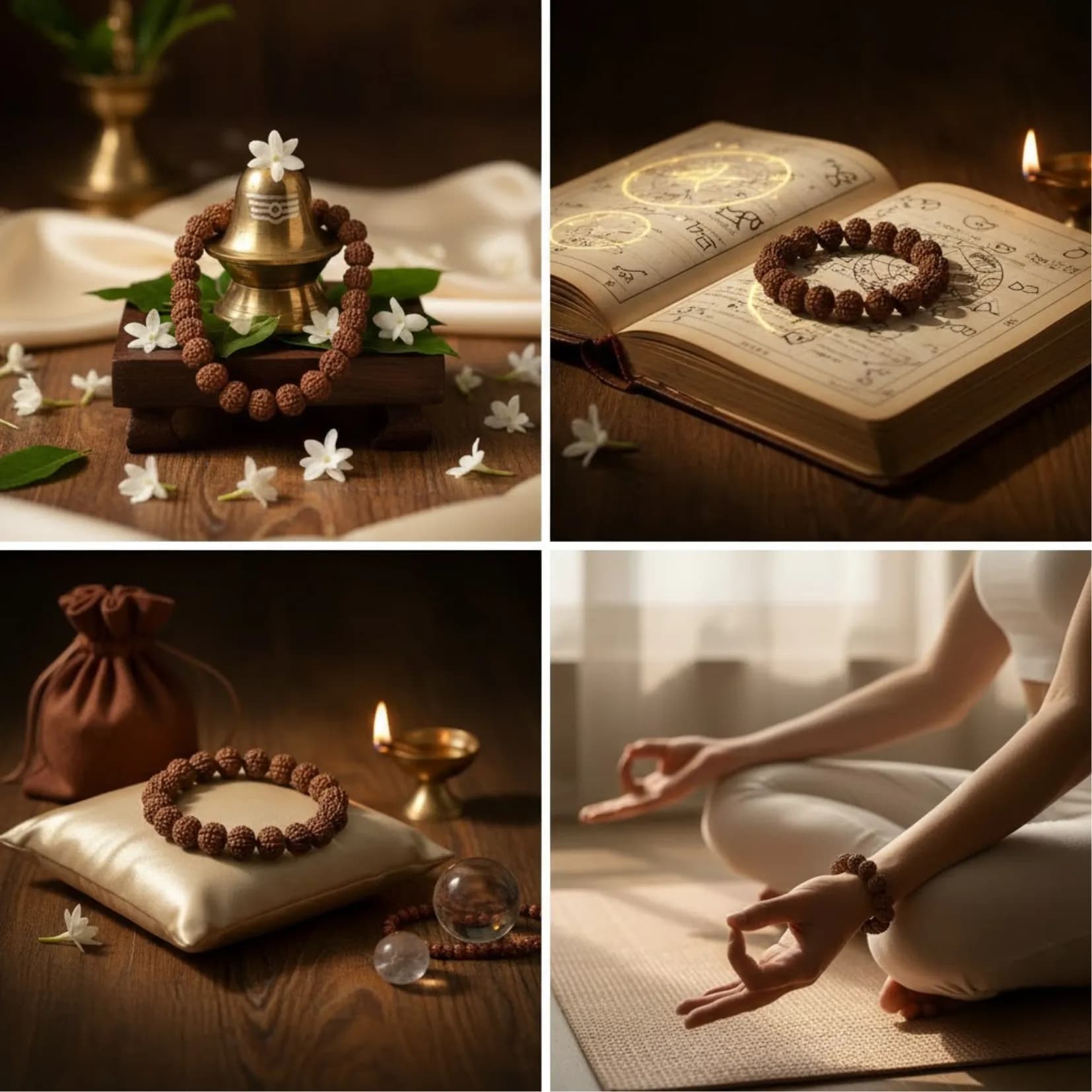 7 Mukhi Rudraksha (Dhan Varsha) Bracelet - View 4