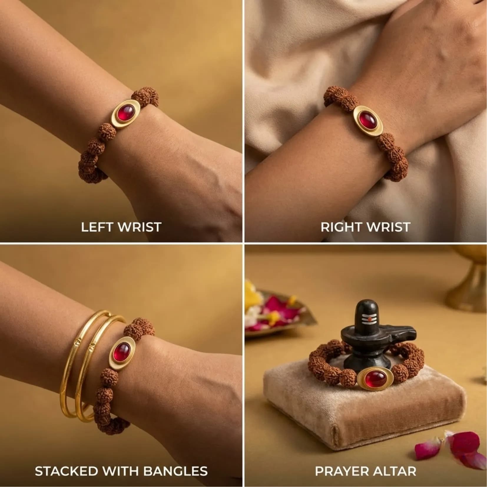 Natural Rudraksha Bracelet - View 4