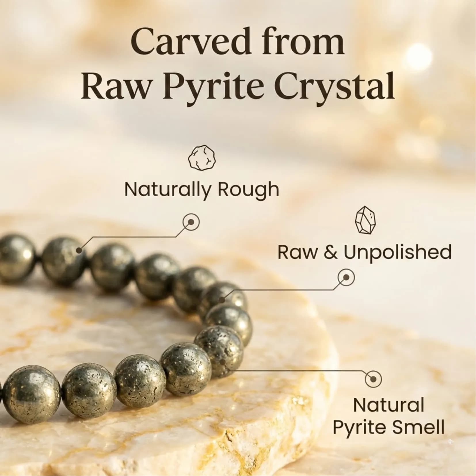 Raw Pyrite Bracelet - View 3