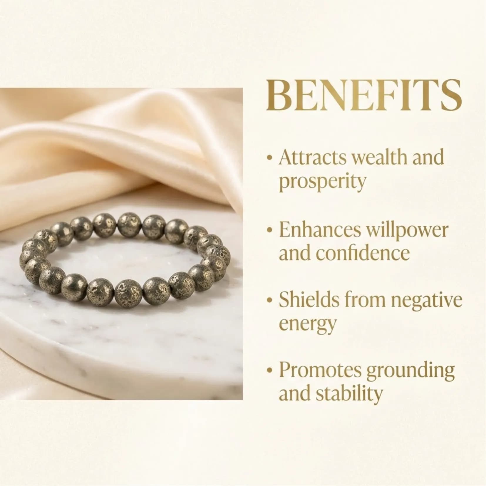 Raw Pyrite Bracelet - View 4