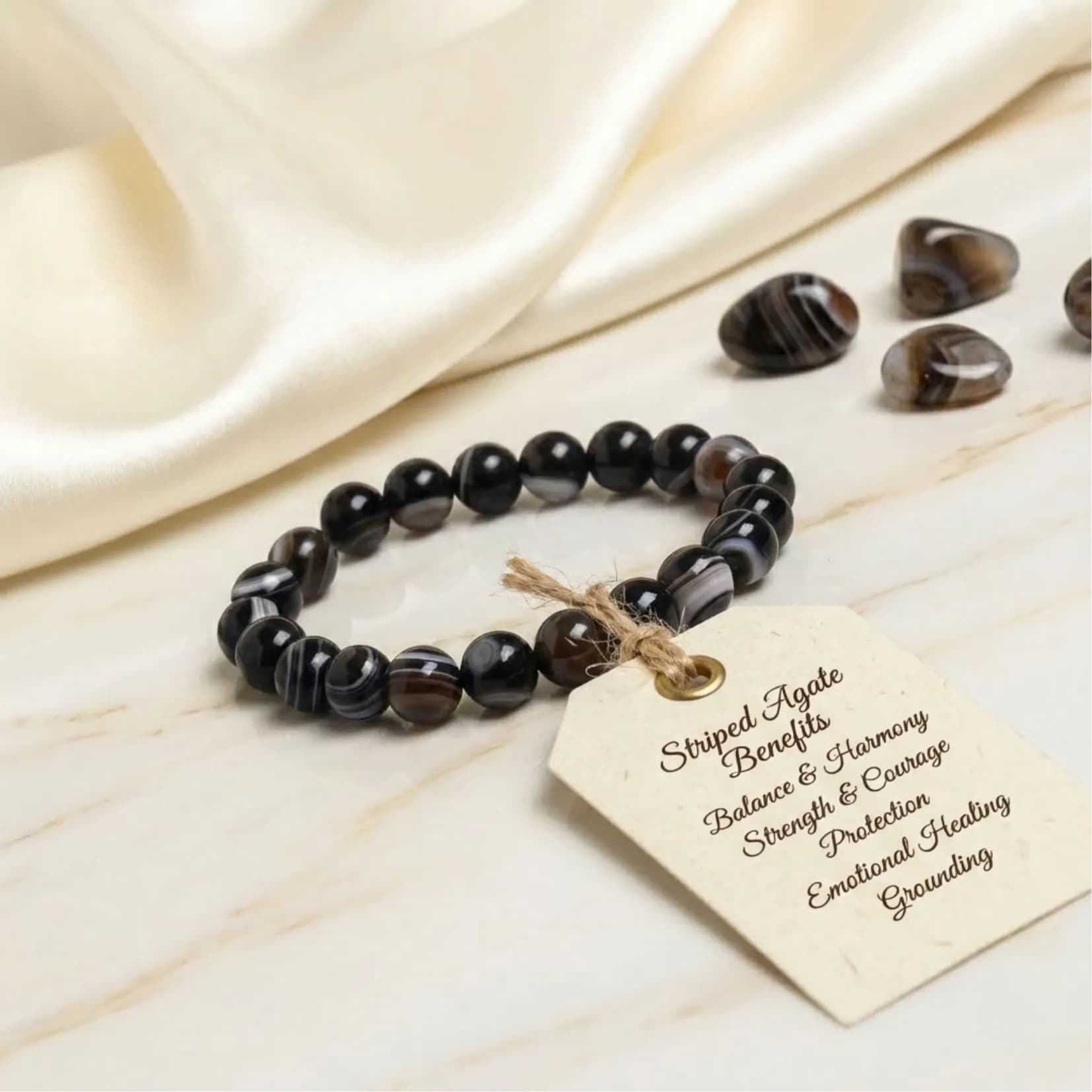 Sulemani Hakik (Black Agate) Bracelet - Authentic AstroJi Spiritual Product View 3