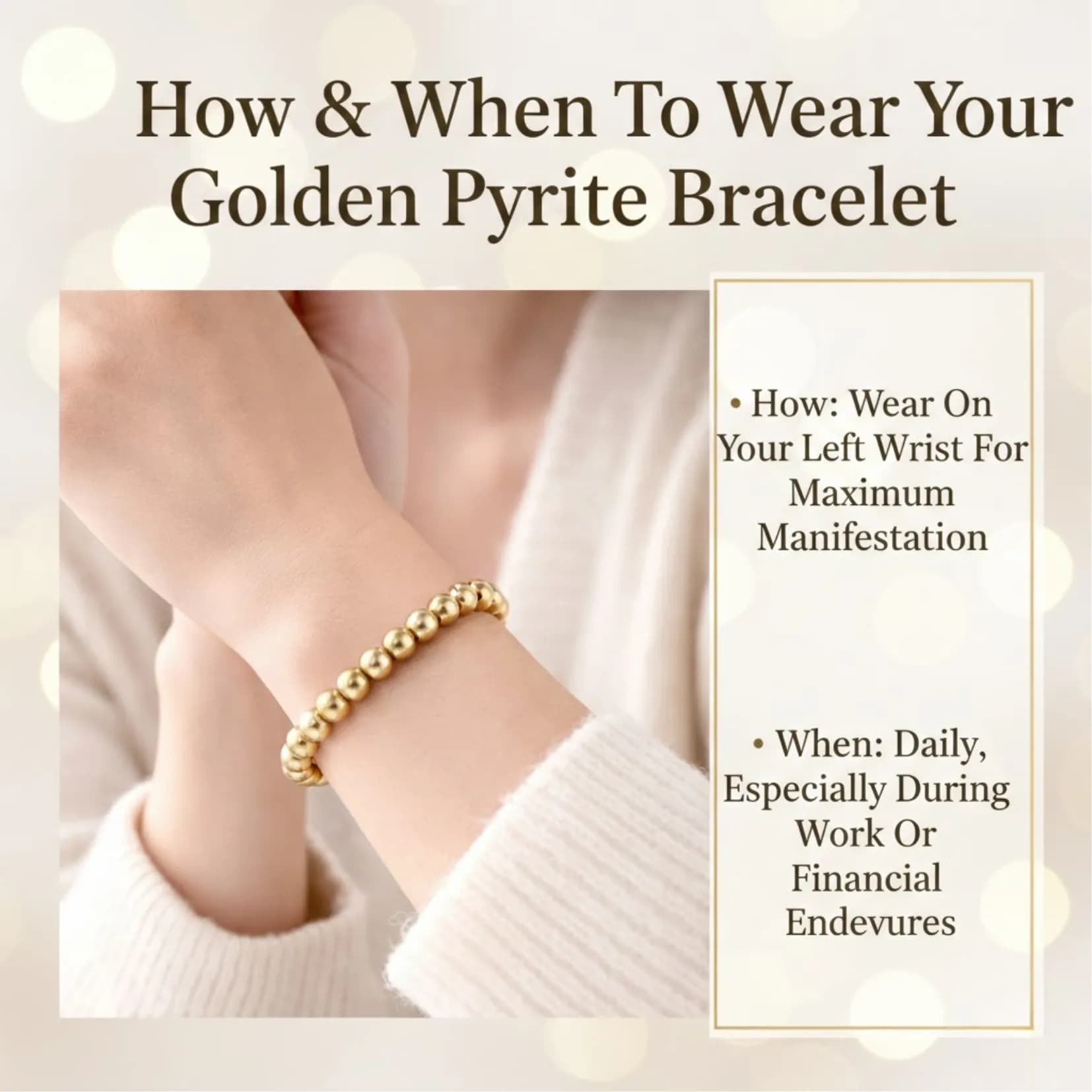 Golden Pyrite Bracelet - View 3