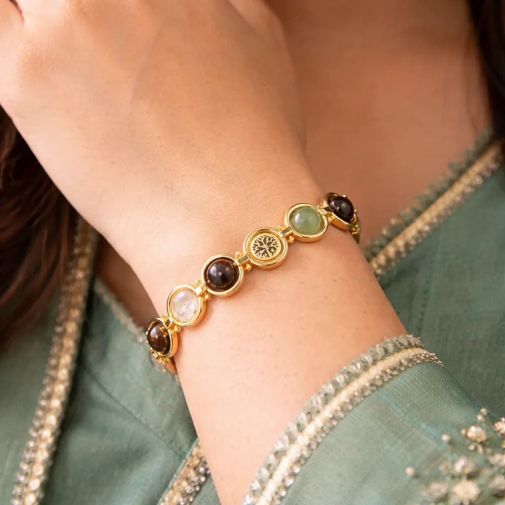 Gold plated Dhan Yog Bracelet - Authentic AstroJi Spiritual Product View 2