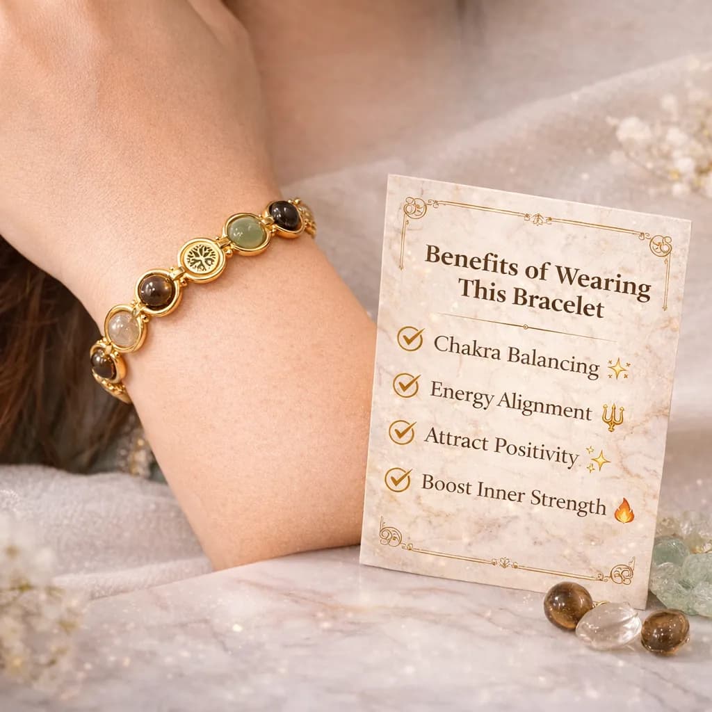 Gold plated Dhan Yog Bracelet - Authentic AstroJi Spiritual Product View 4