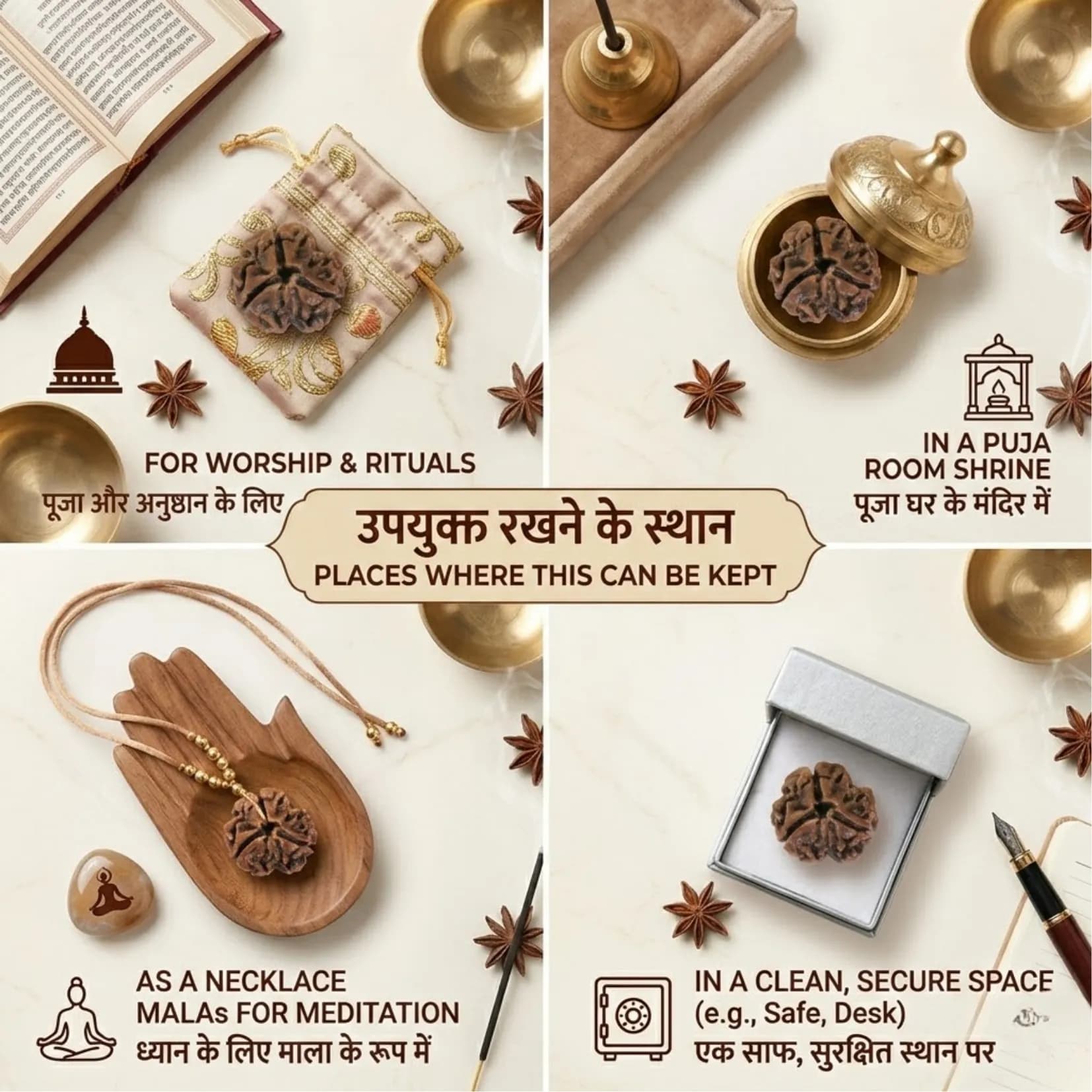3 Mukhi Rudraksha (Nepali) - View 4