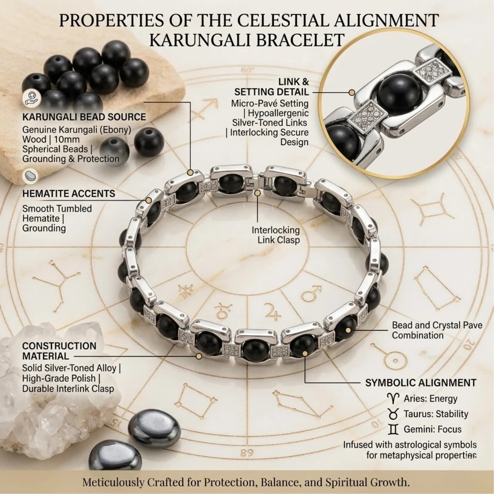 Metal Karungali Bracelet - View 4