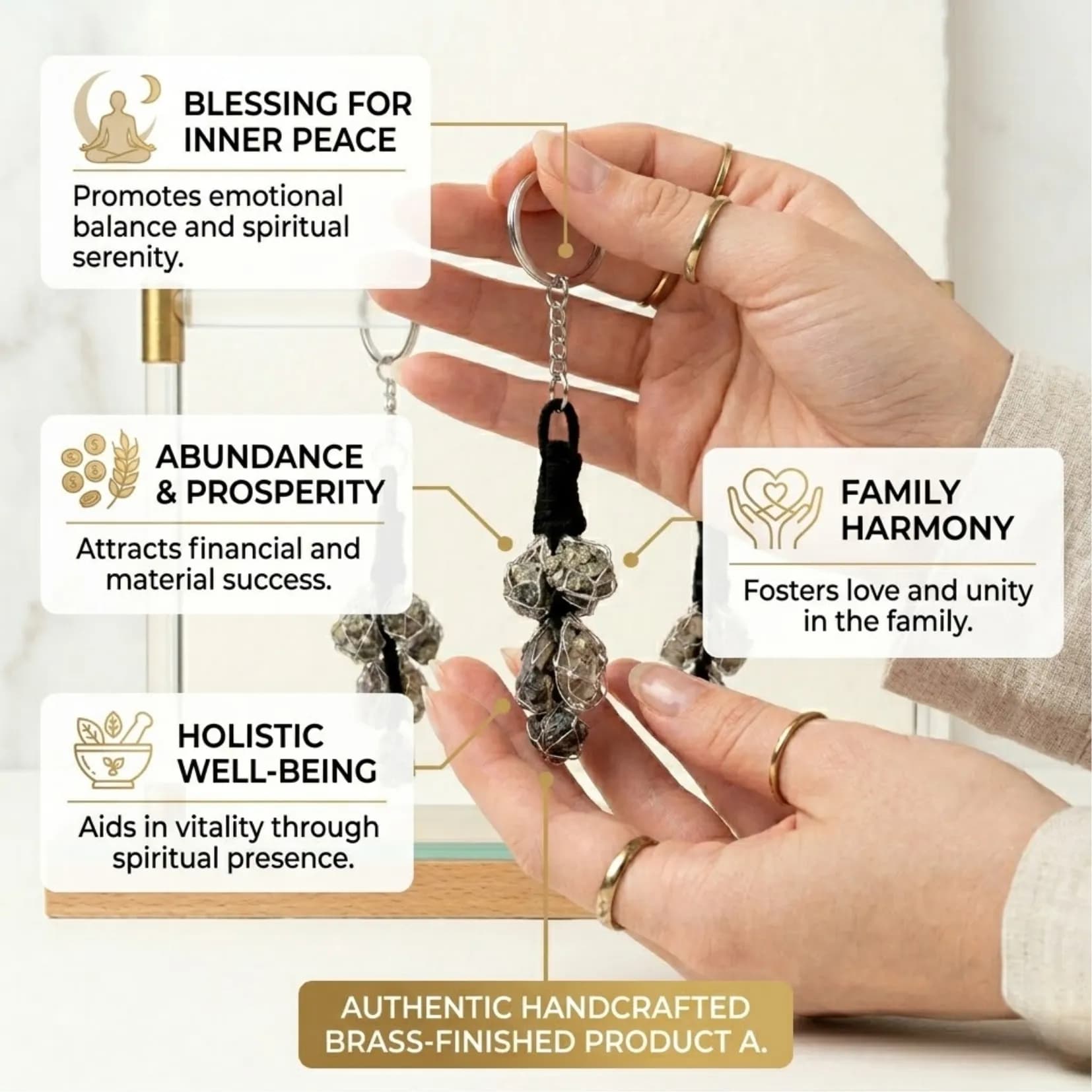 Peru Pyrite Keychain - View 3