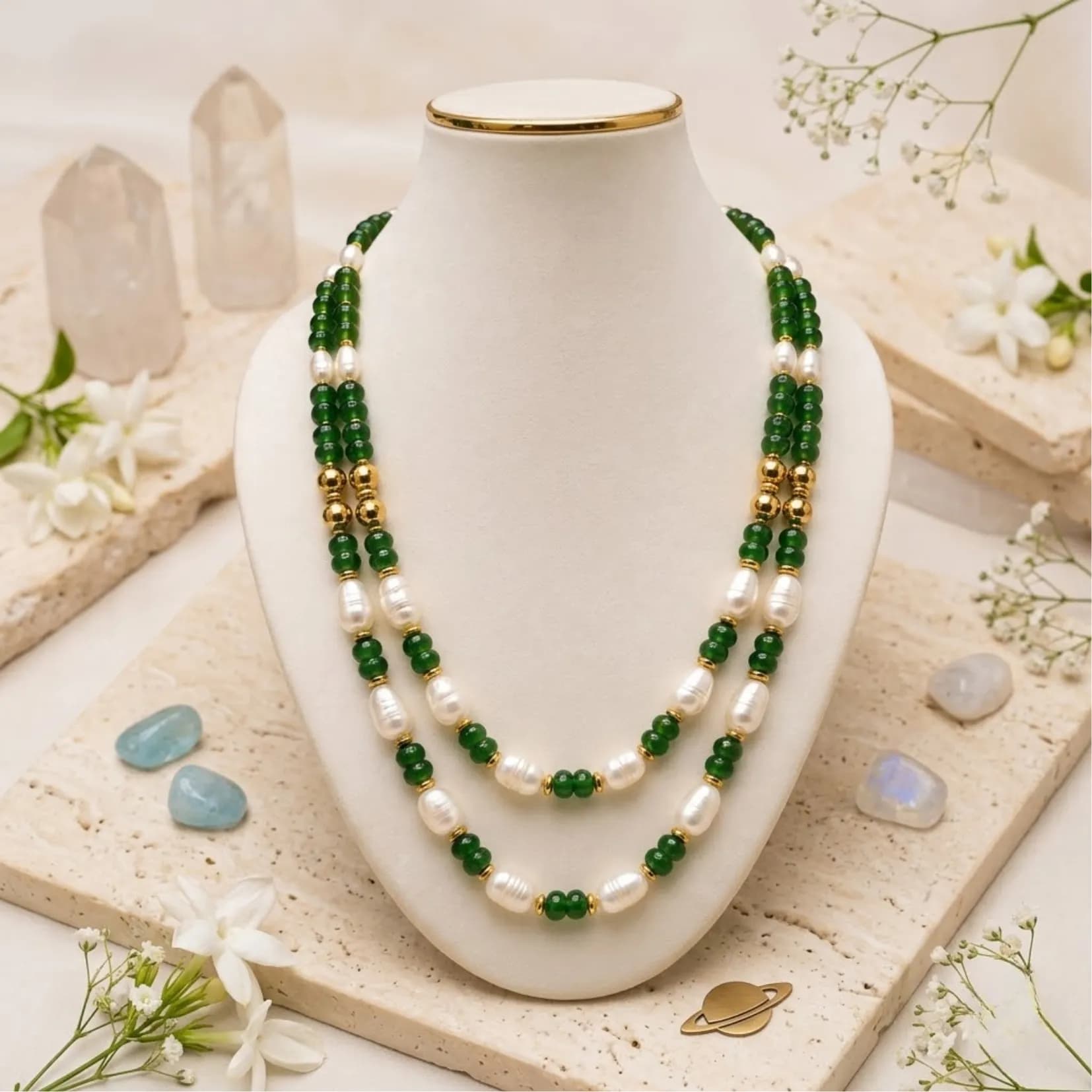 Jade & Pearl Grace Necklace - View 1