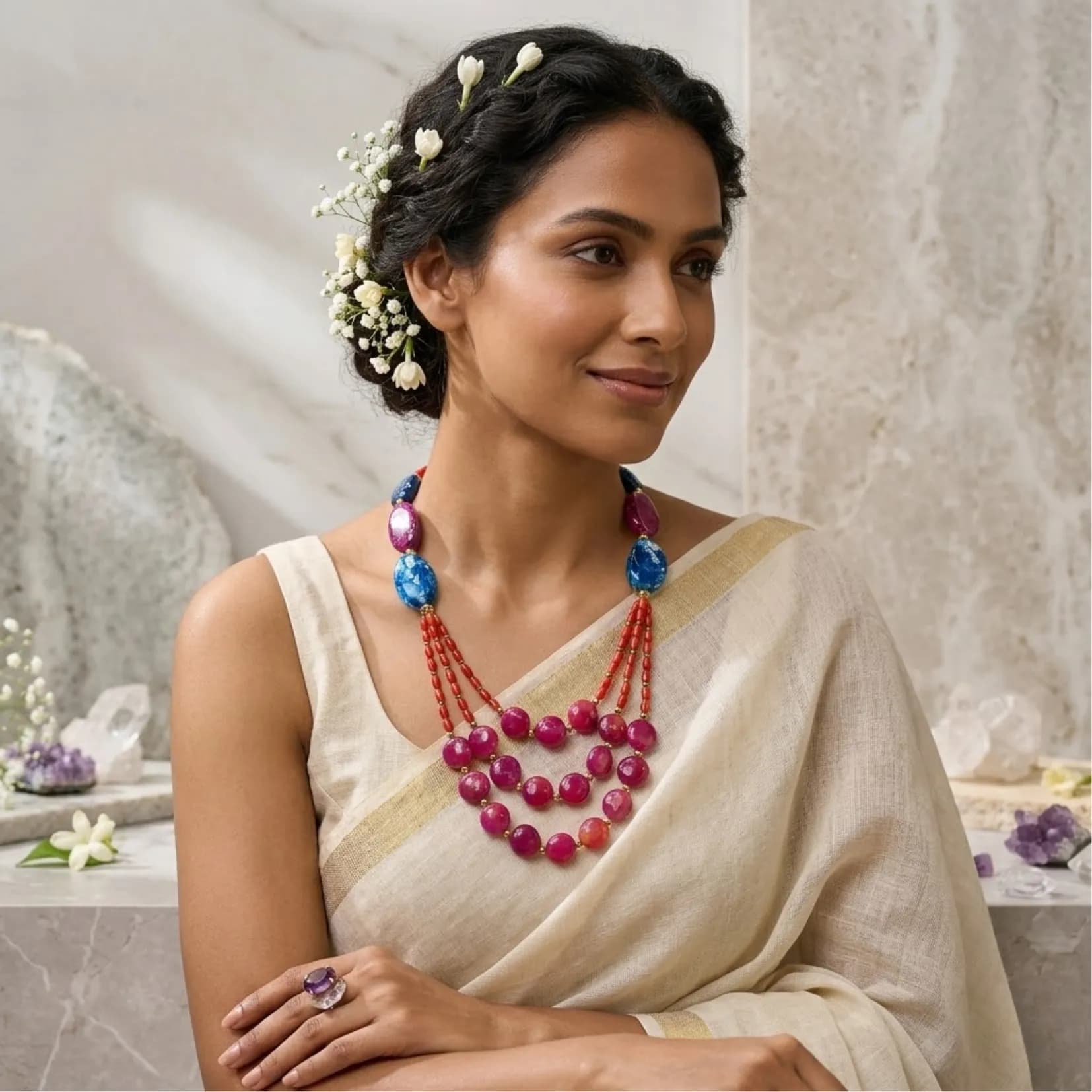 Royal Jade Elegance Necklace - Authentic AstroJi Spiritual Product View 2