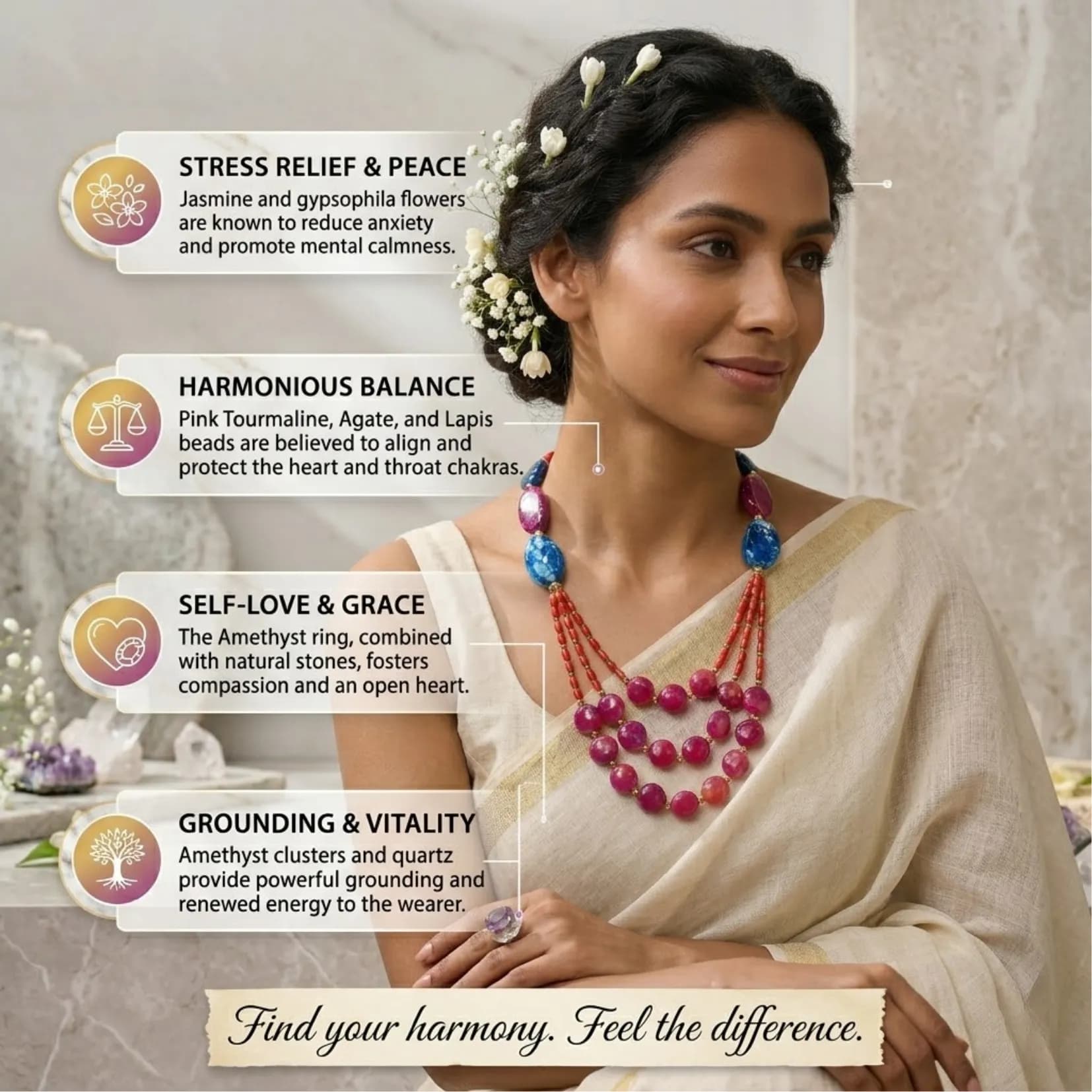 Royal Jade Elegance Necklace - Authentic AstroJi Spiritual Product View 3