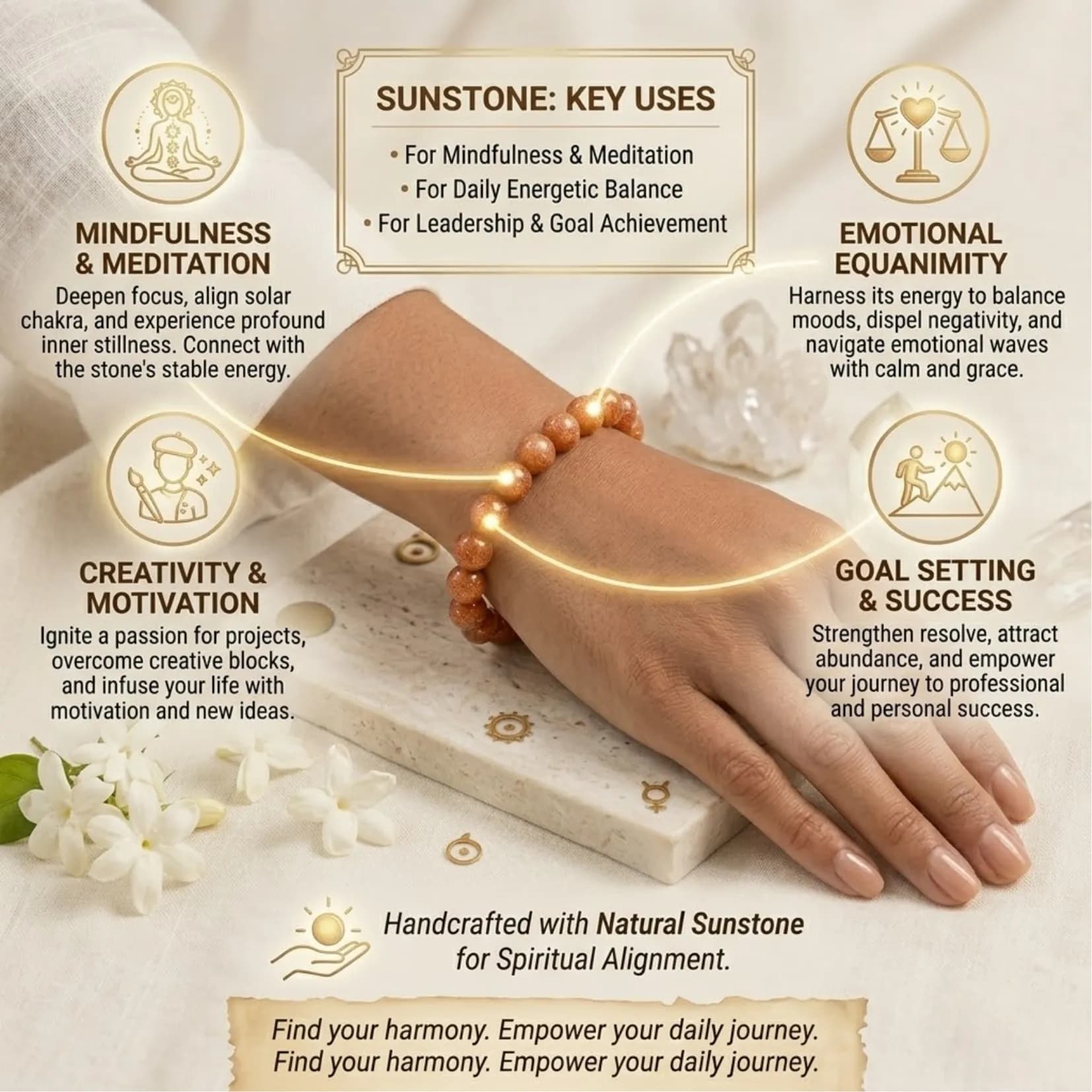 Premium Sunstone Bracelet - View 4