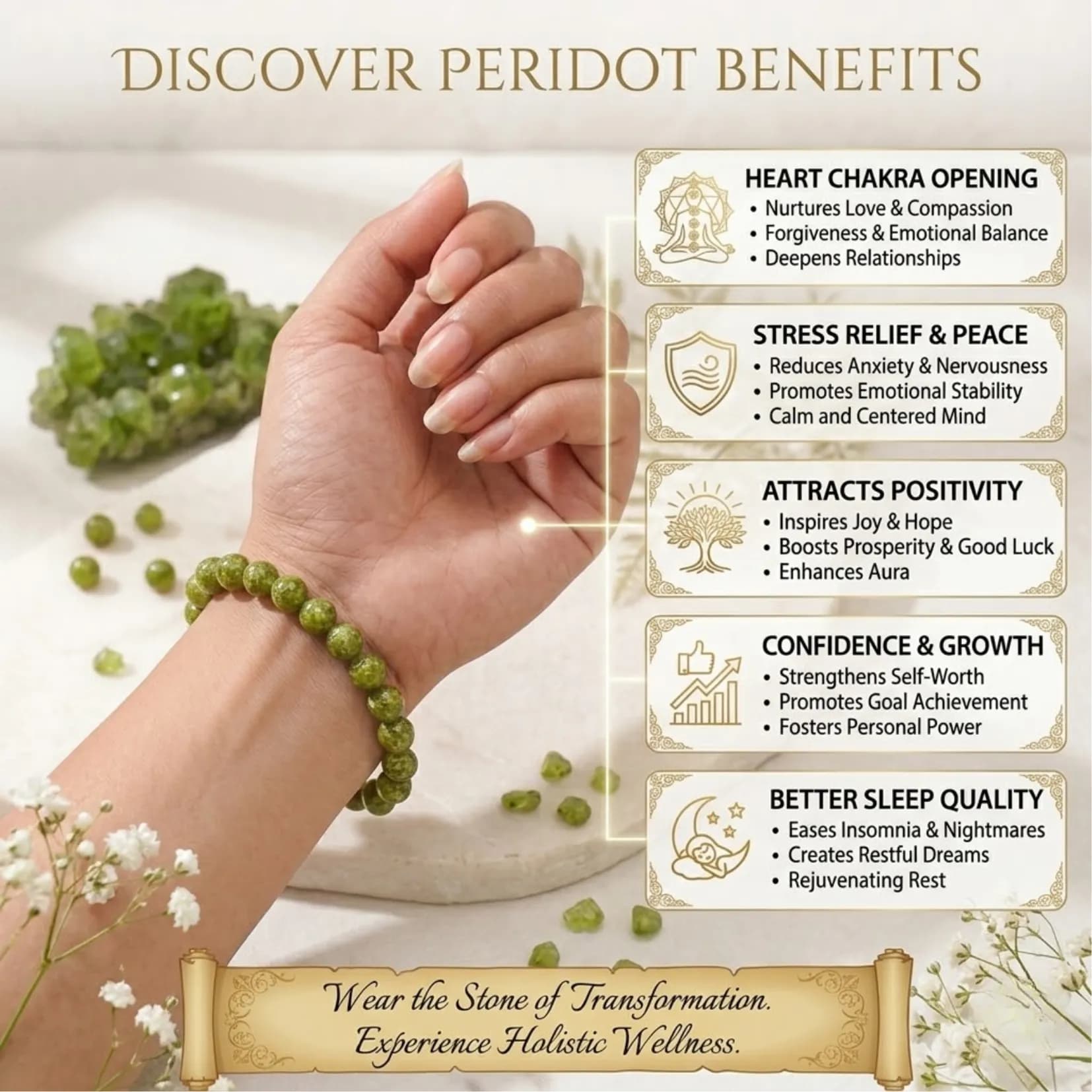 Premium Peridot Bracelet - View 3