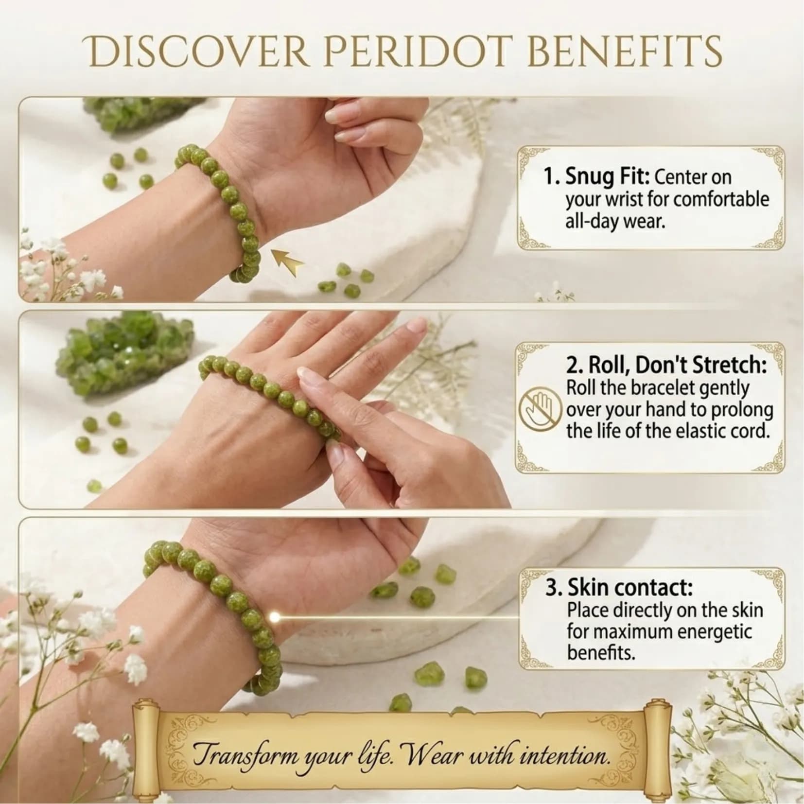 Premium Peridot Bracelet - View 4