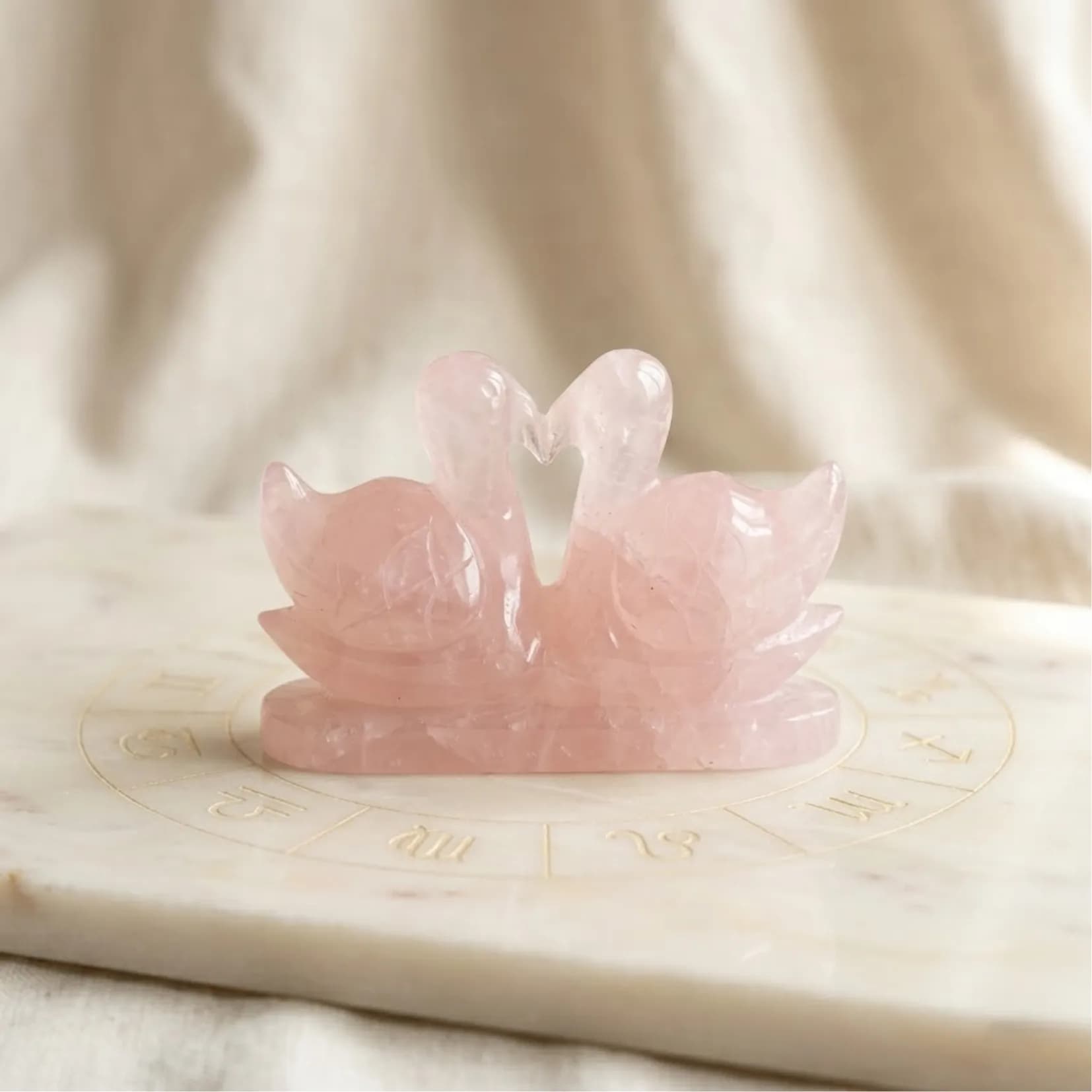 Rose Quartz Love Ducks - View 1